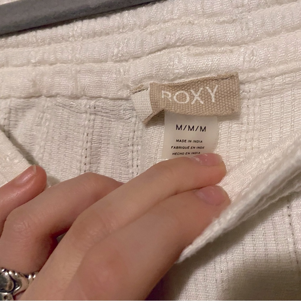 Roxy low waist white flare pants size M